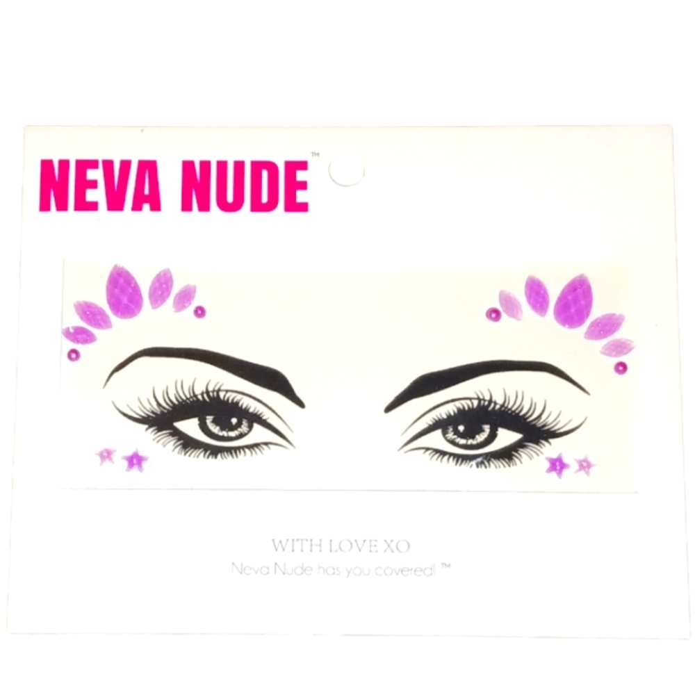 Dolls Kill Neva Nude Lovely Lilac Pixie Crystal Face Jewels